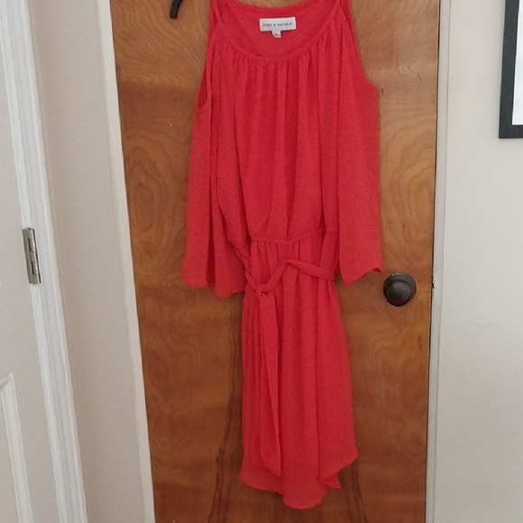 Emma & Michele Dresses & Skirts - Emma & Michele Red Open Shoulder dress